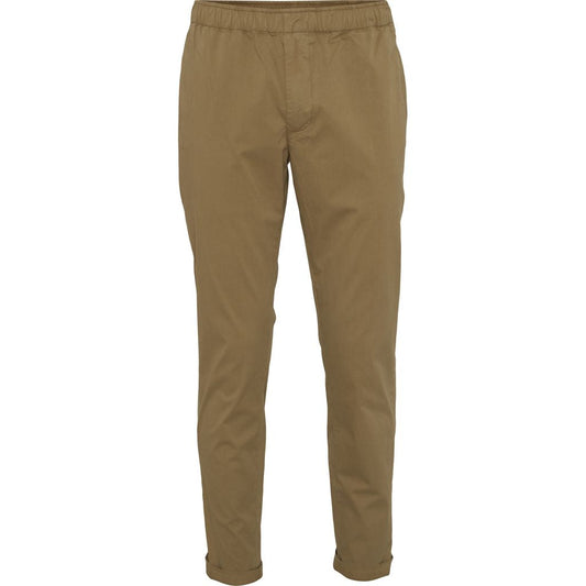 Pantalon beige foncé en coton bio - Loose pant