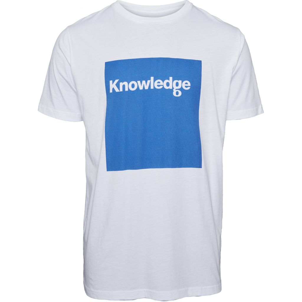 T-shirt imprimé blanc en coton bio - Square logo