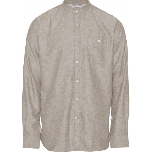 Chemise greige en flanelle col mao en coton bio