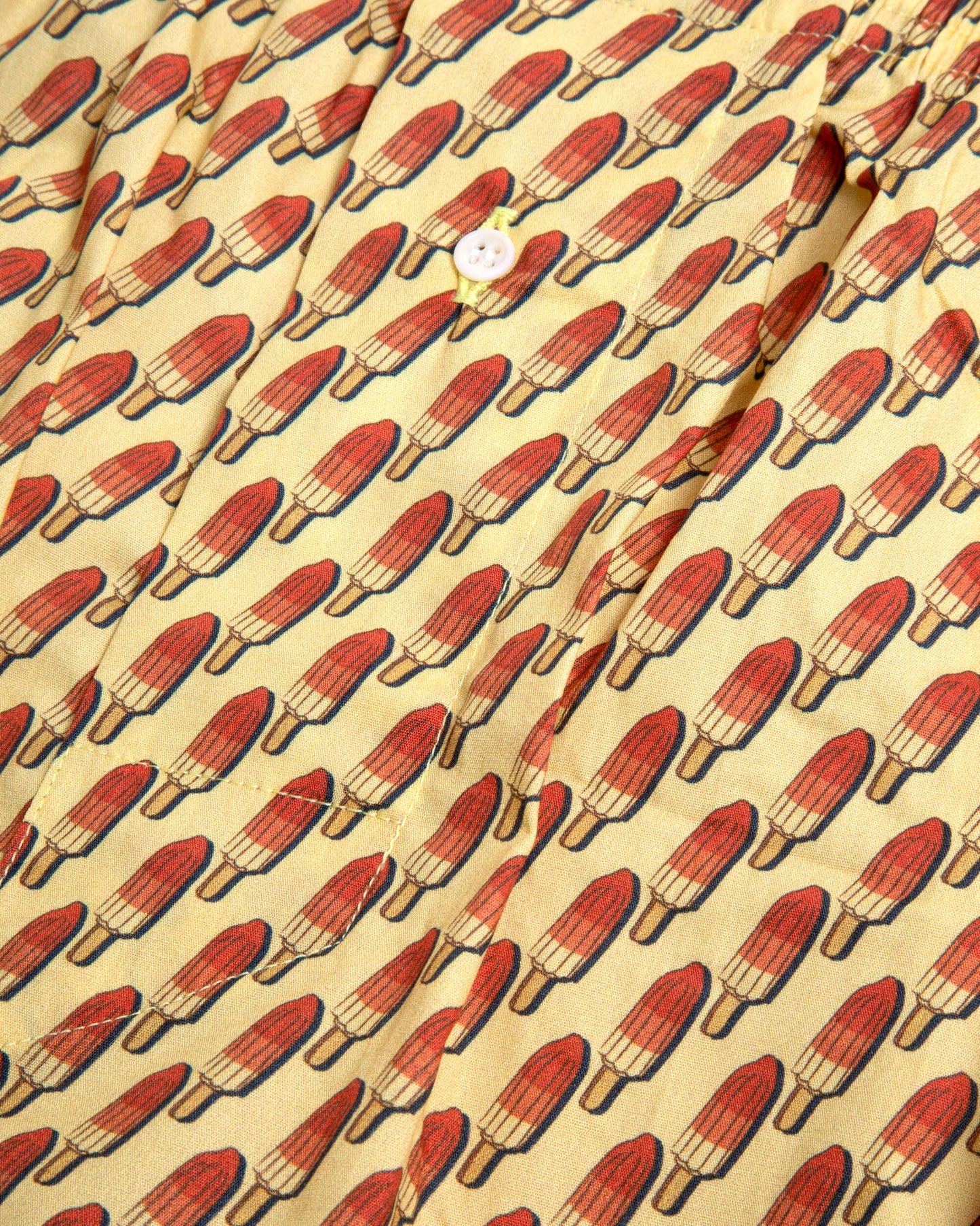 Caleçon jaune à motifs en viscose Ecovero - gelati yellow