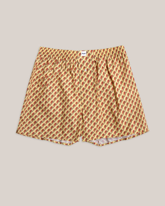 Caleçon jaune à motifs en viscose Ecovero - gelati yellow