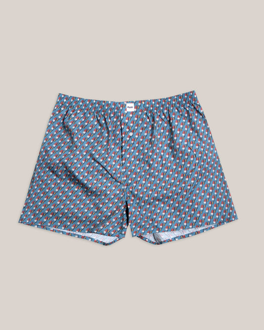 Caleçon bleu à motifs en viscose Ecovero - gelati blue