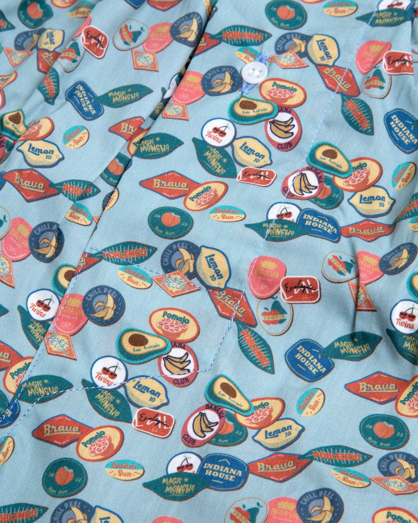Caleçon bleu en viscose Ecovero - stickers pool blue