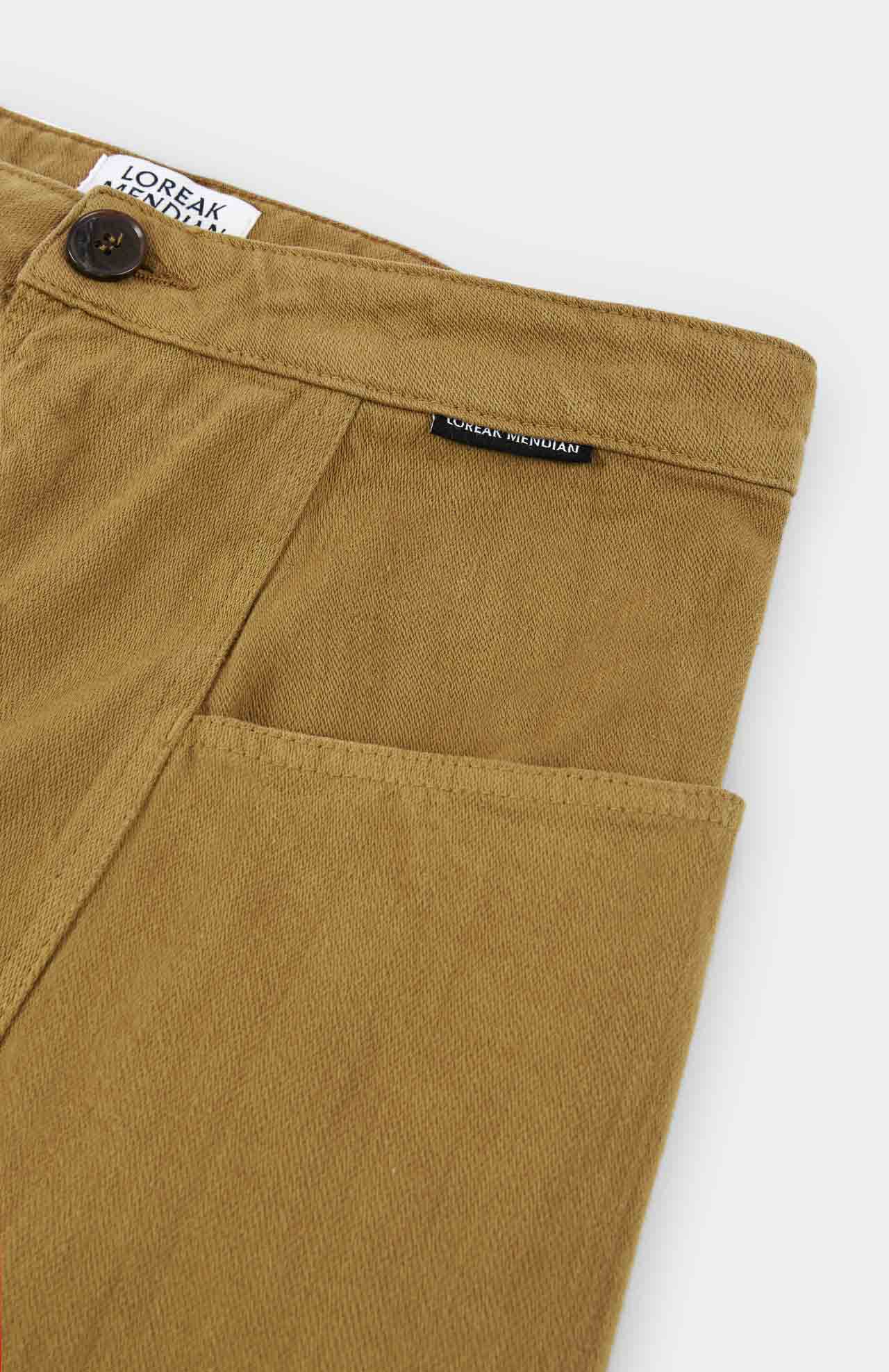 Jupe midi en coton recyclé | ocre "arrola"