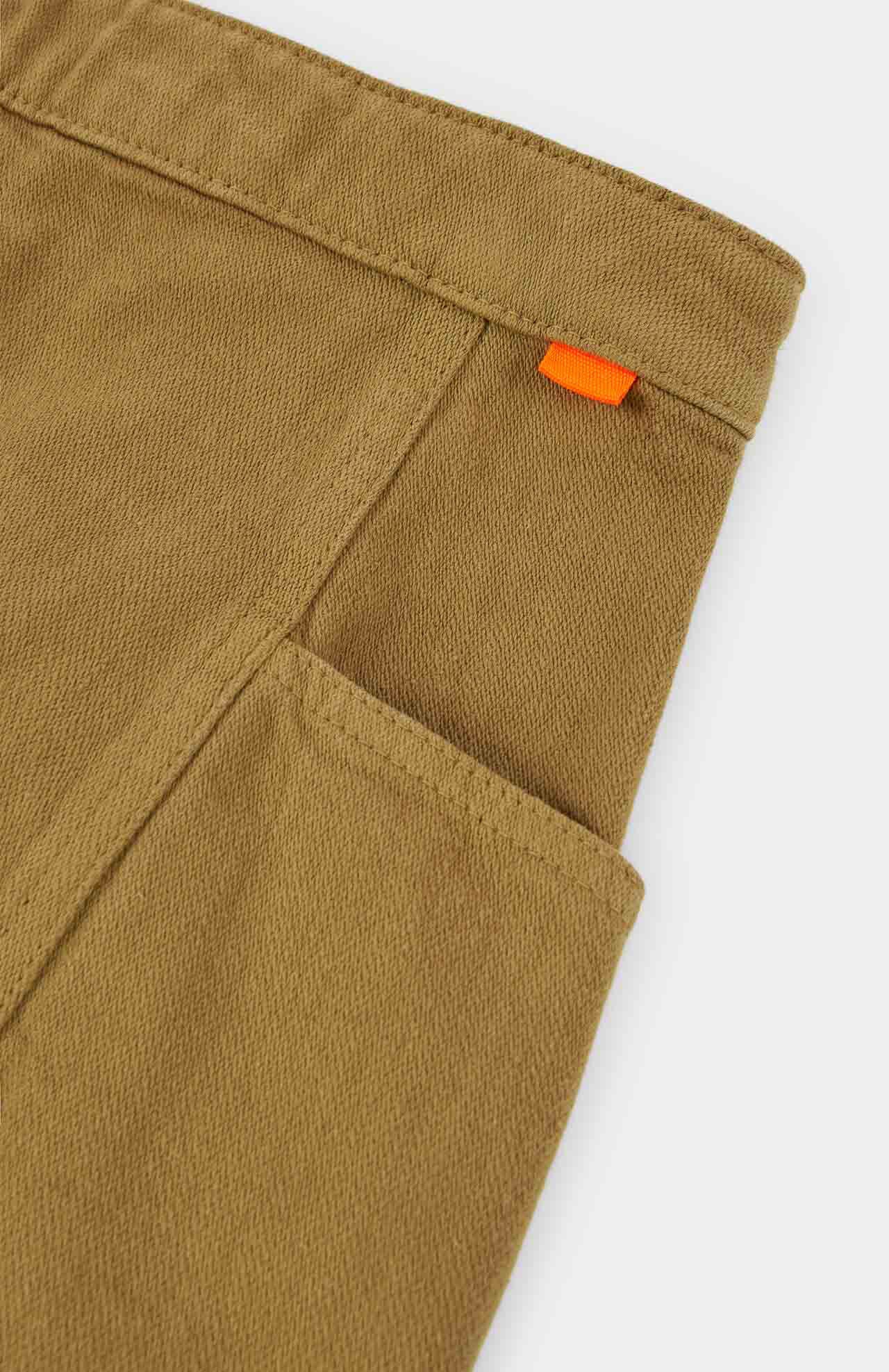 Jupe midi en coton recyclé | ocre "arrola"