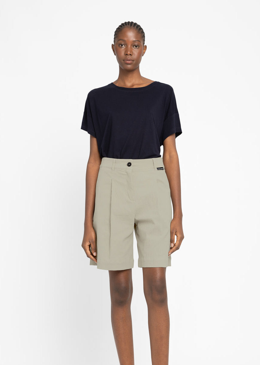 Short bermuda en coton bio | gris clair "antia - stone"