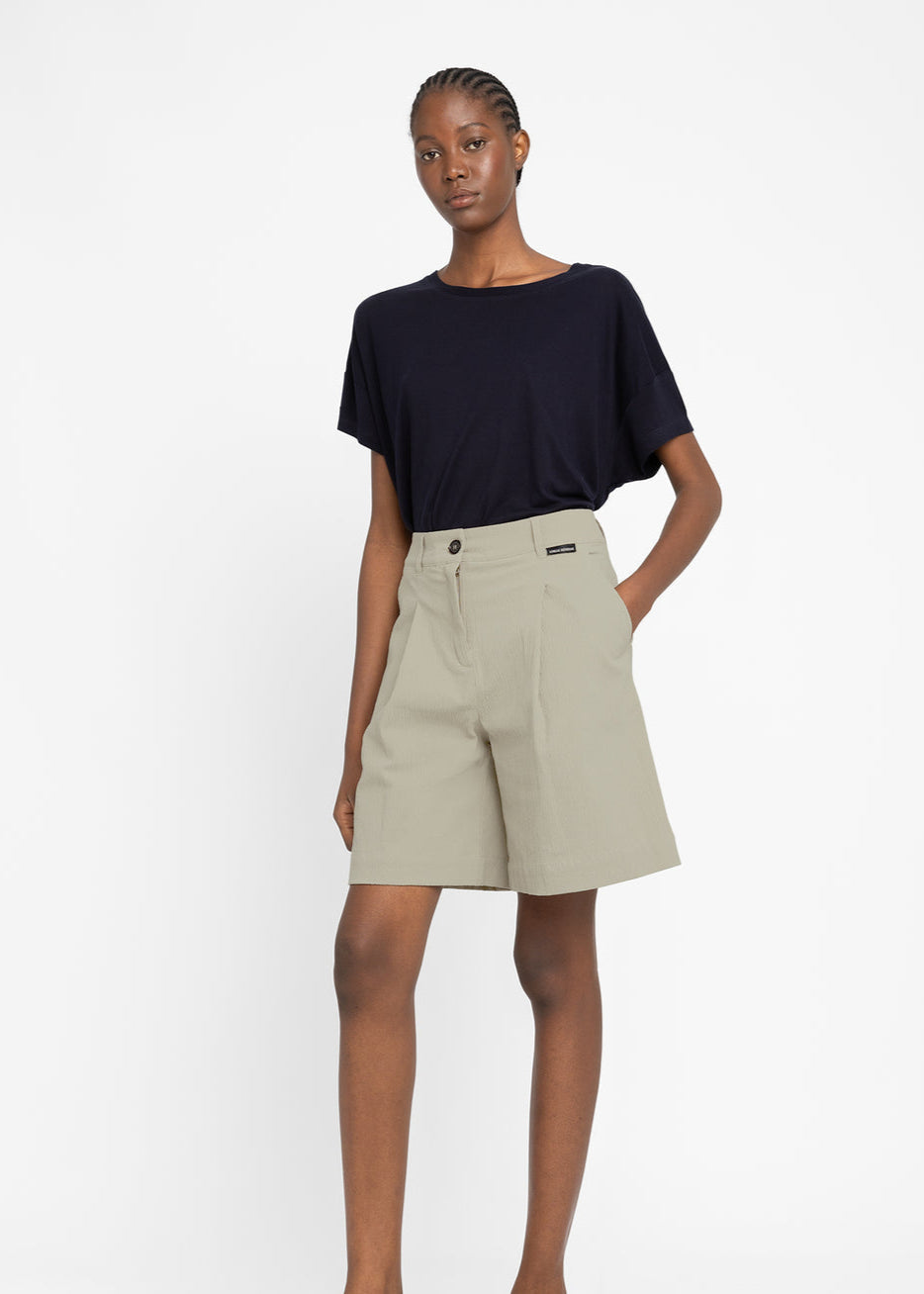Short bermuda en coton bio | gris clair "antia - stone"