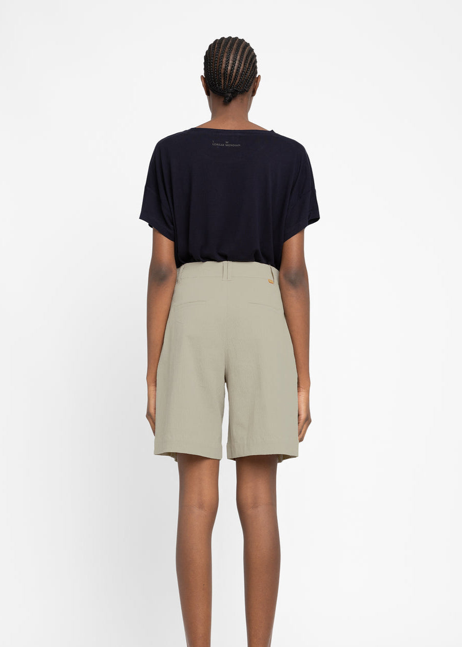 Short bermuda en coton bio | gris clair "antia - stone"