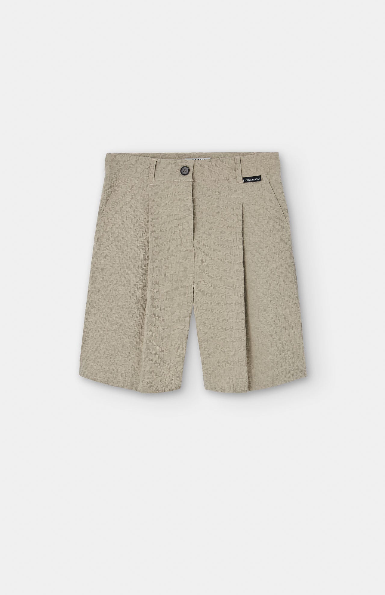 Short bermuda en coton bio | gris clair "antia - stone"