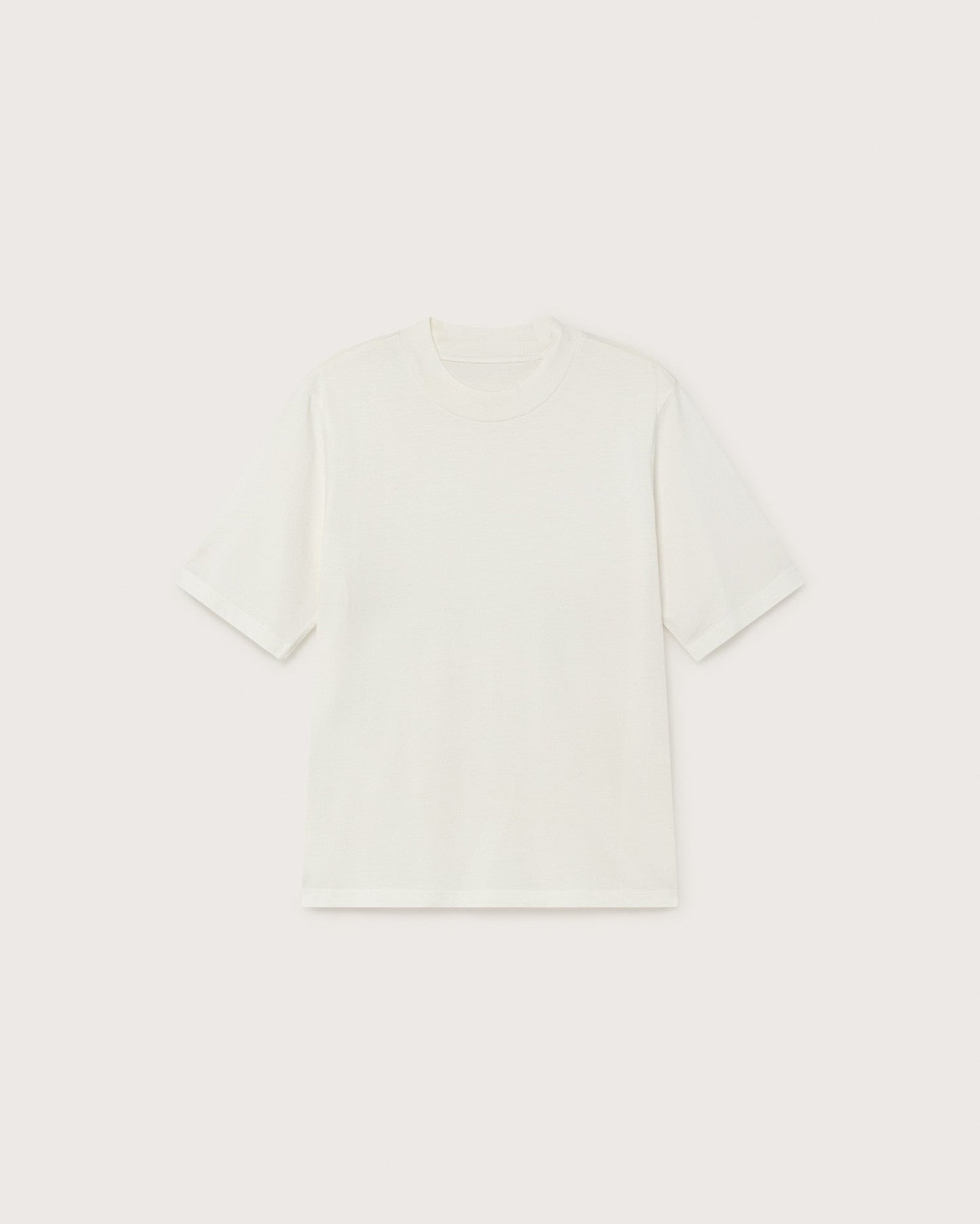 T-shirt manches courtes en coton bio | blanc "Mock"