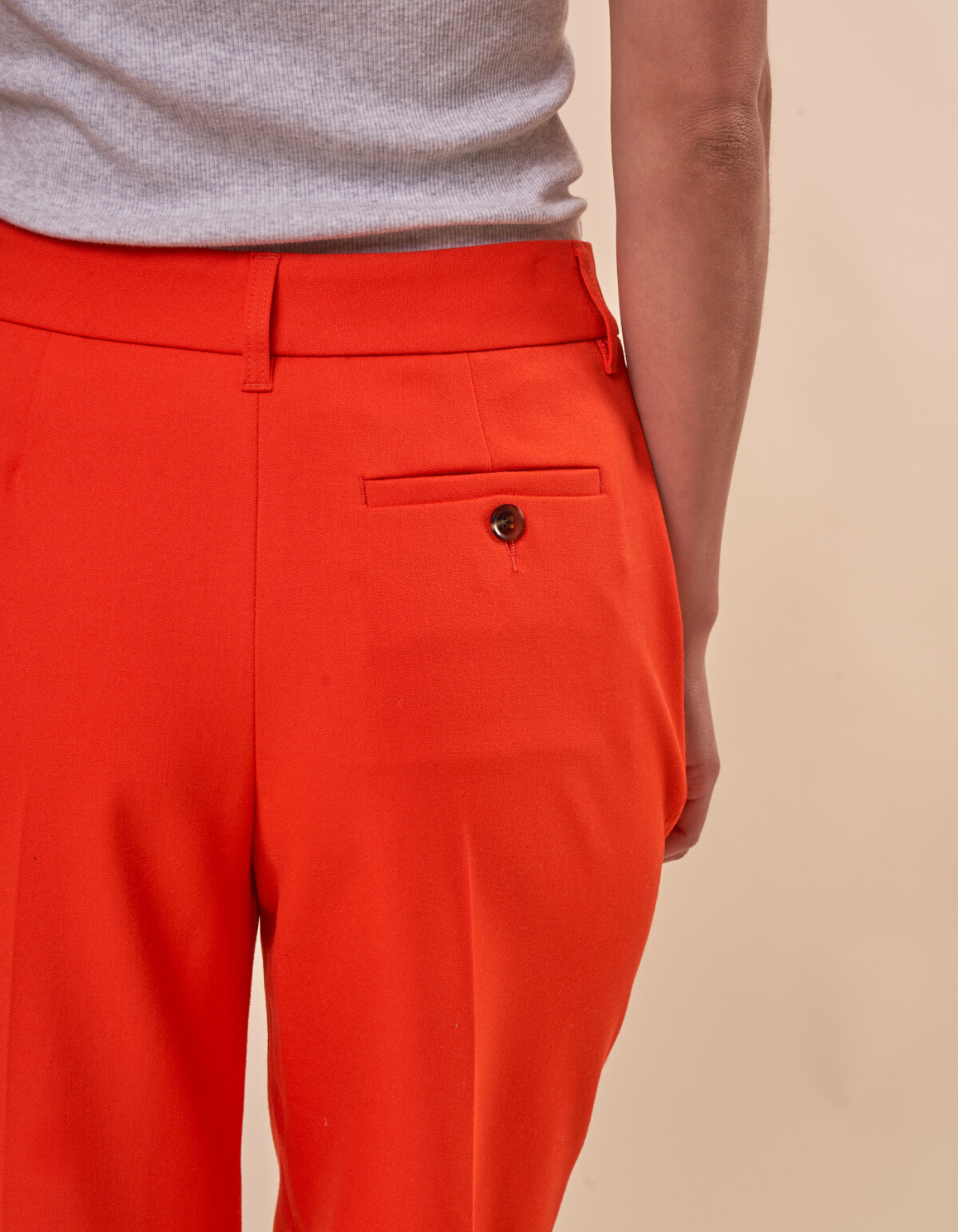 Pantalon ample en recyclé et ecovero | Orange "meme trousers orange"