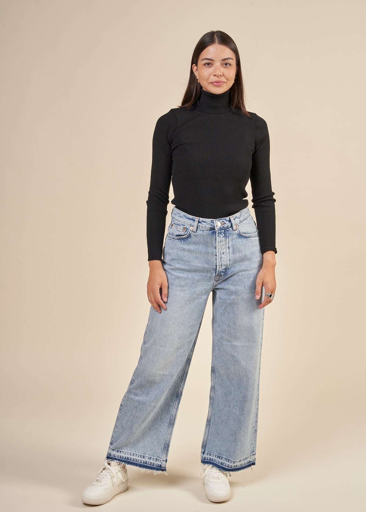 Jean ample en coton bio et recyclé | Bleu délavé "shelly jeans light heritage"