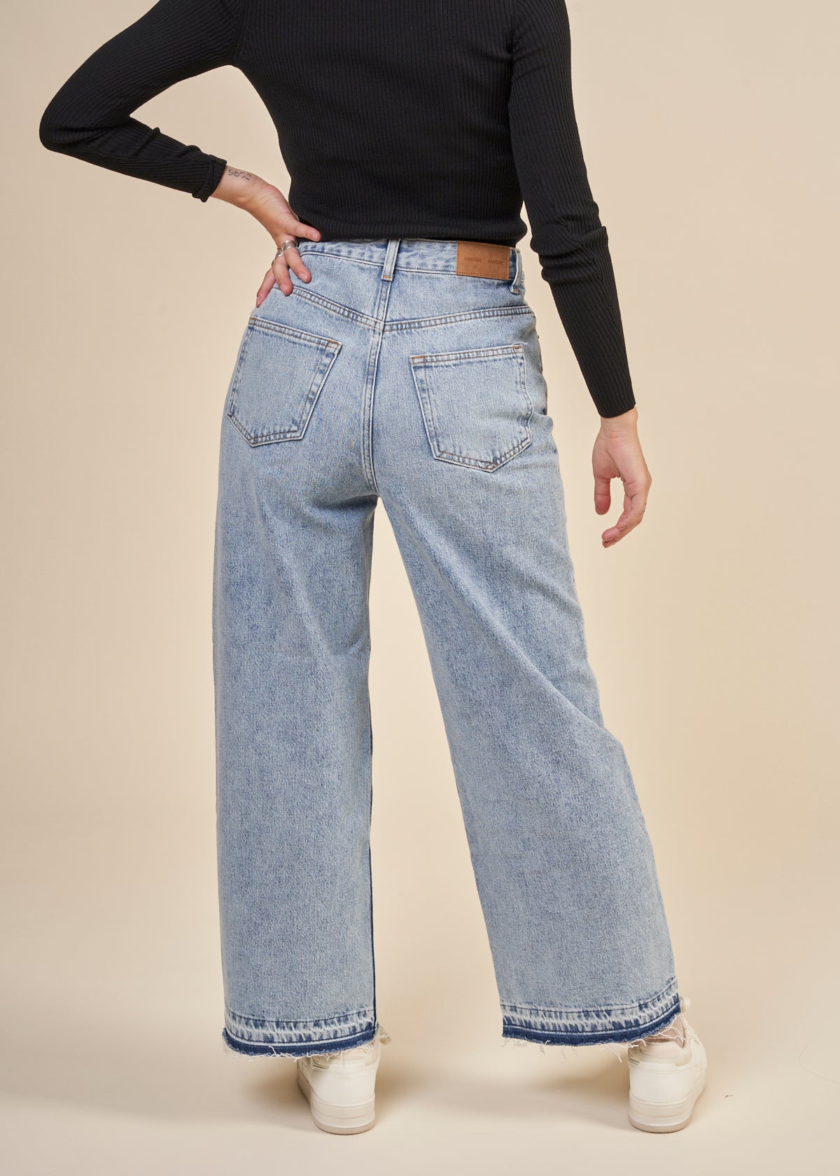 Jean ample en coton bio et recyclé | Bleu délavé "shelly jeans light heritage"