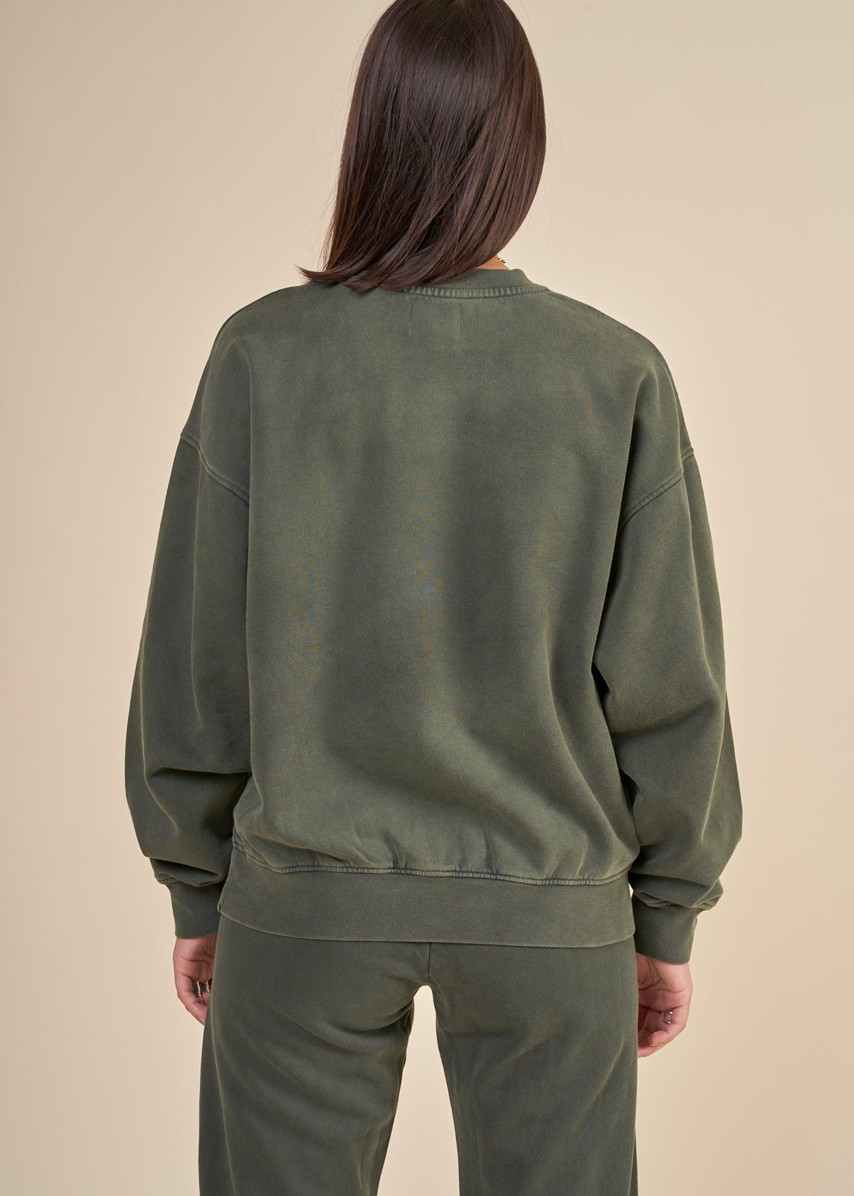 Sweat mixte oversize en coton bio | Vert forêt "midnight forest"