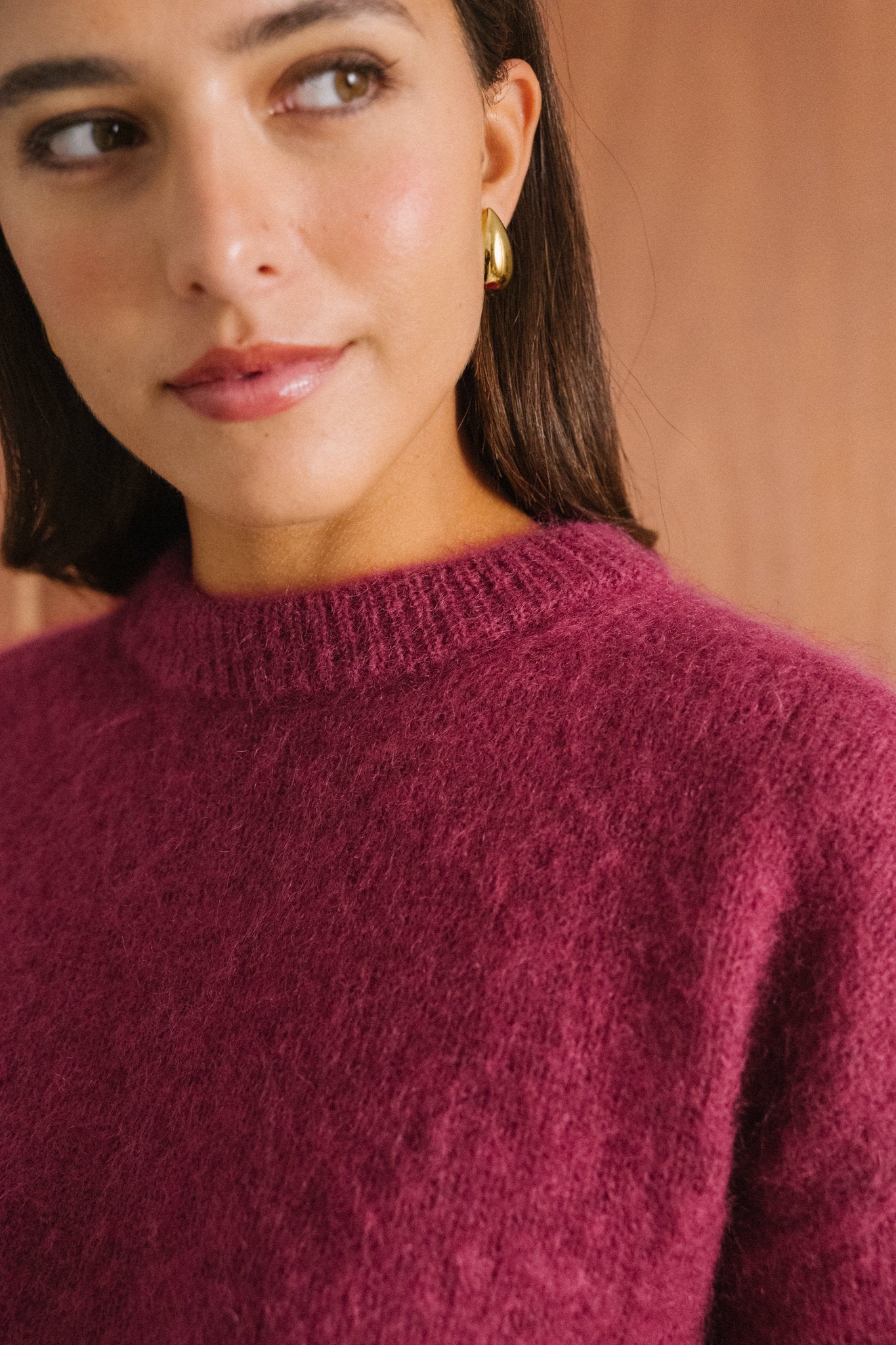 Pull en mohair certifié | framboise "Séréna"