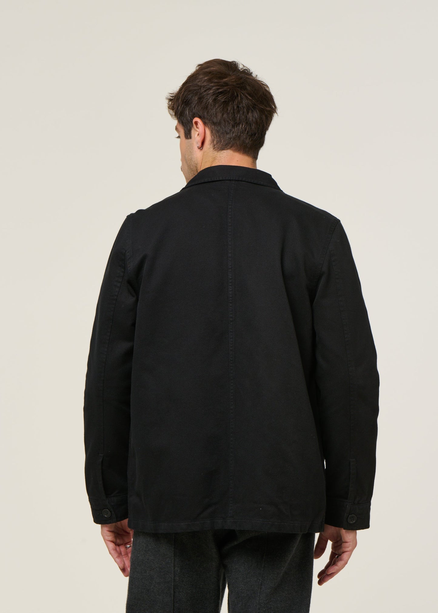 Veste en coton bio | noir "barney worker"