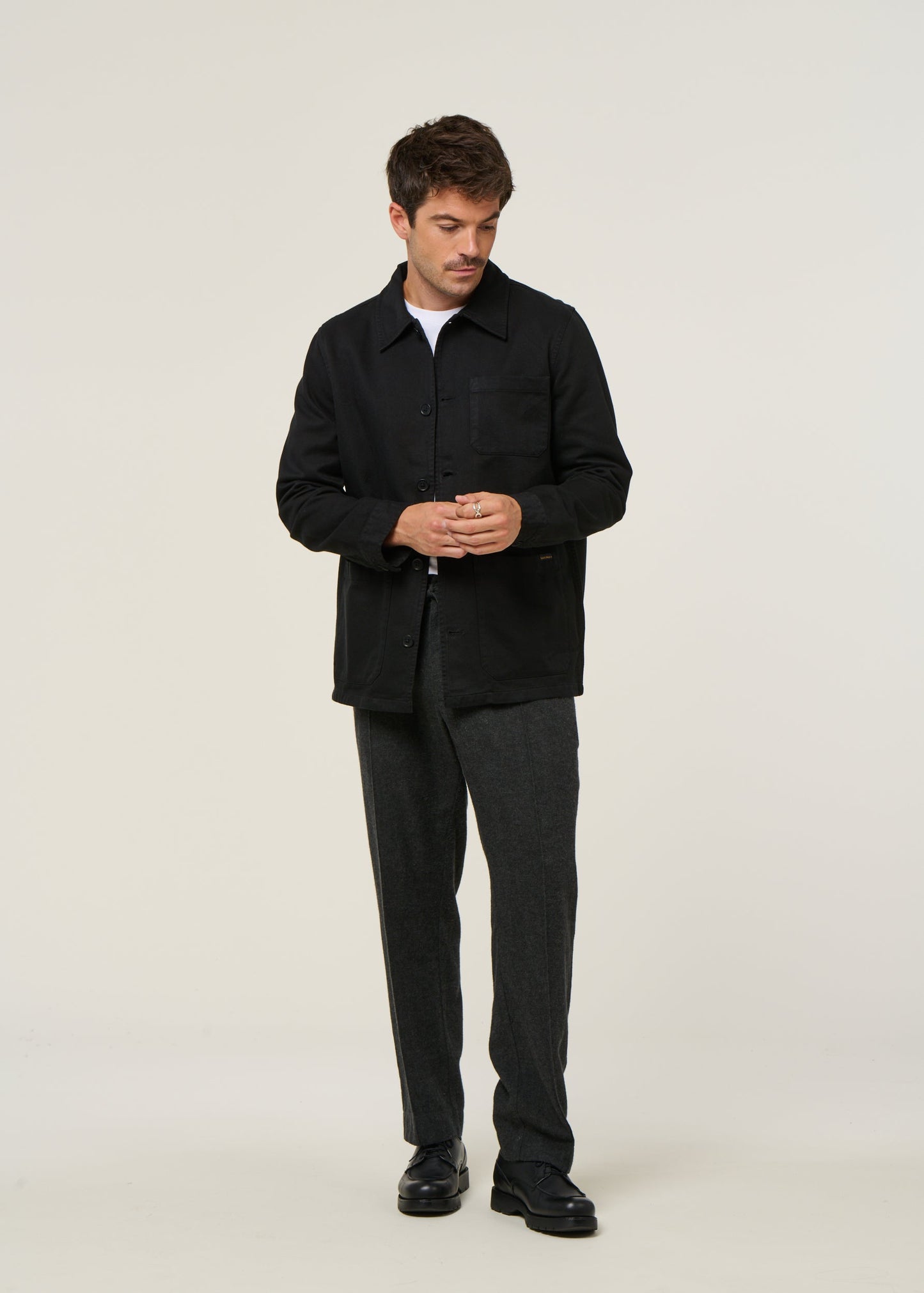 Veste en coton bio | noir "barney worker"