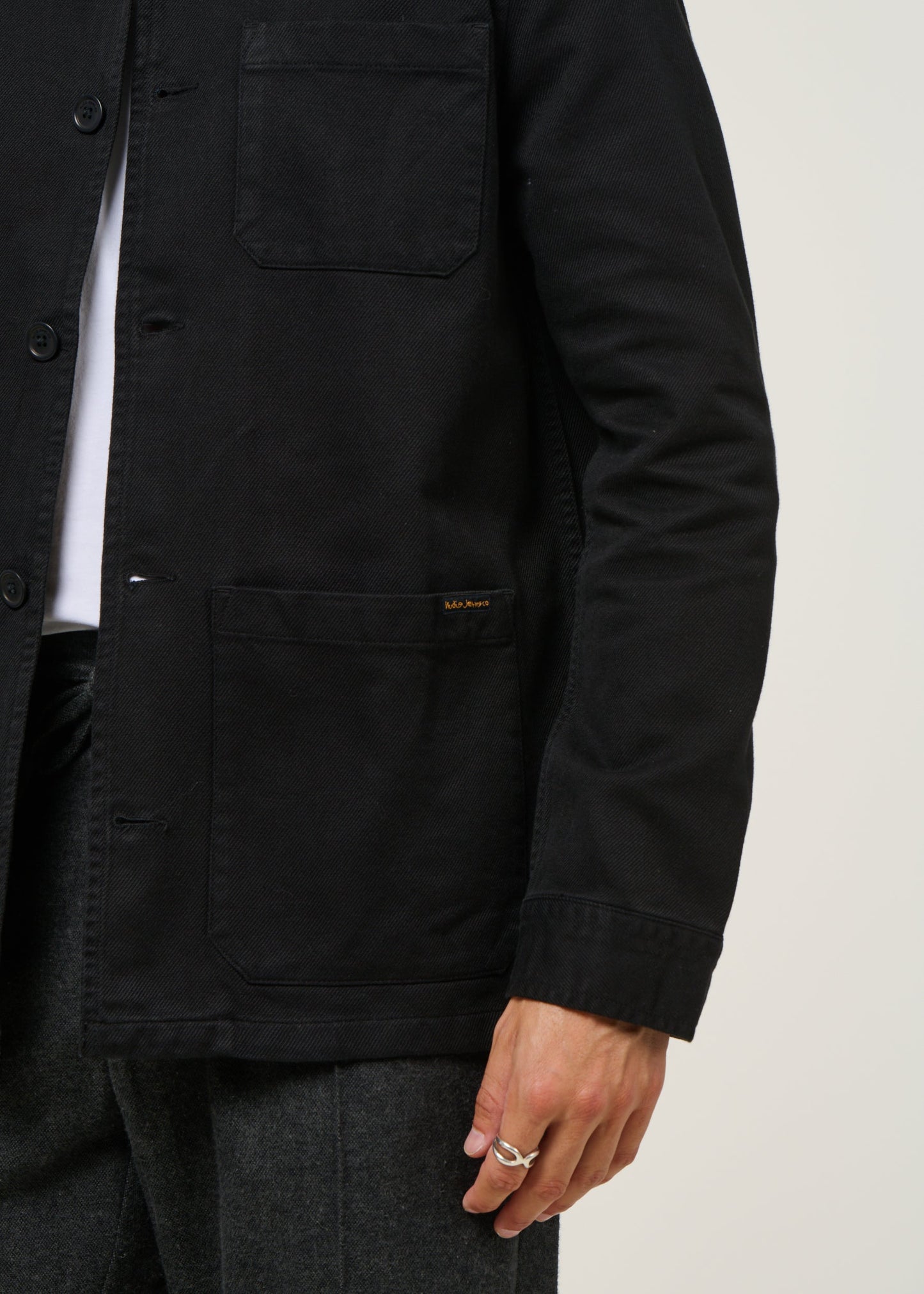 Veste en coton bio | noir "barney worker"