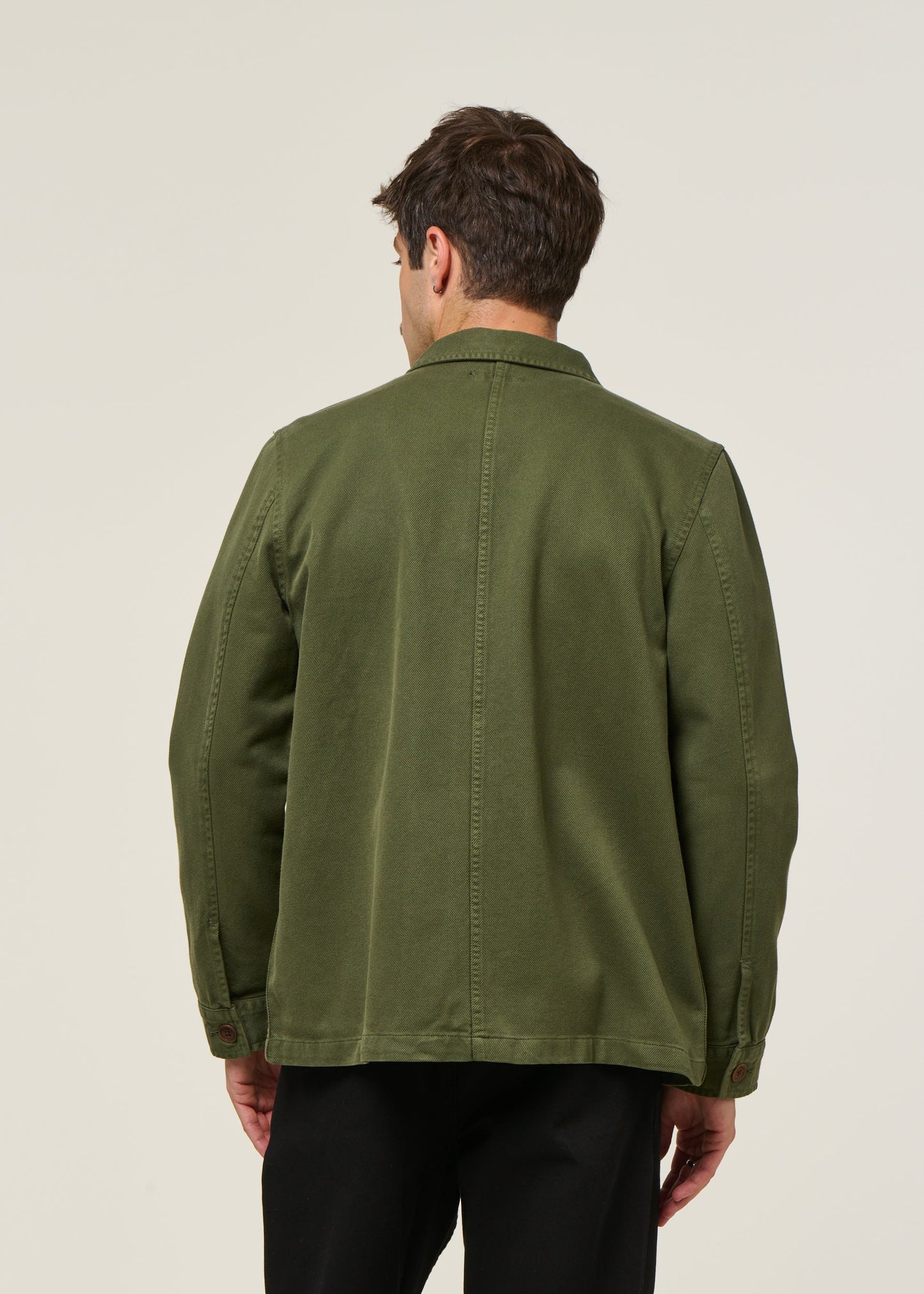Veste workwear kaki en coton bio - Barney Worker Jacket olive