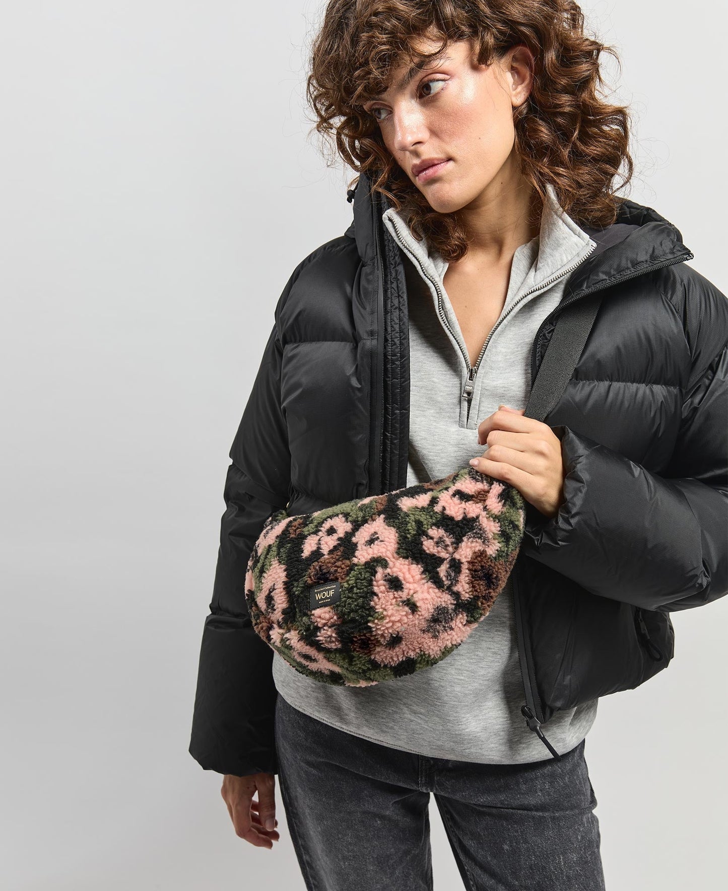 Banane en matières recyclées | motif fleuri "margot crossbody bag"