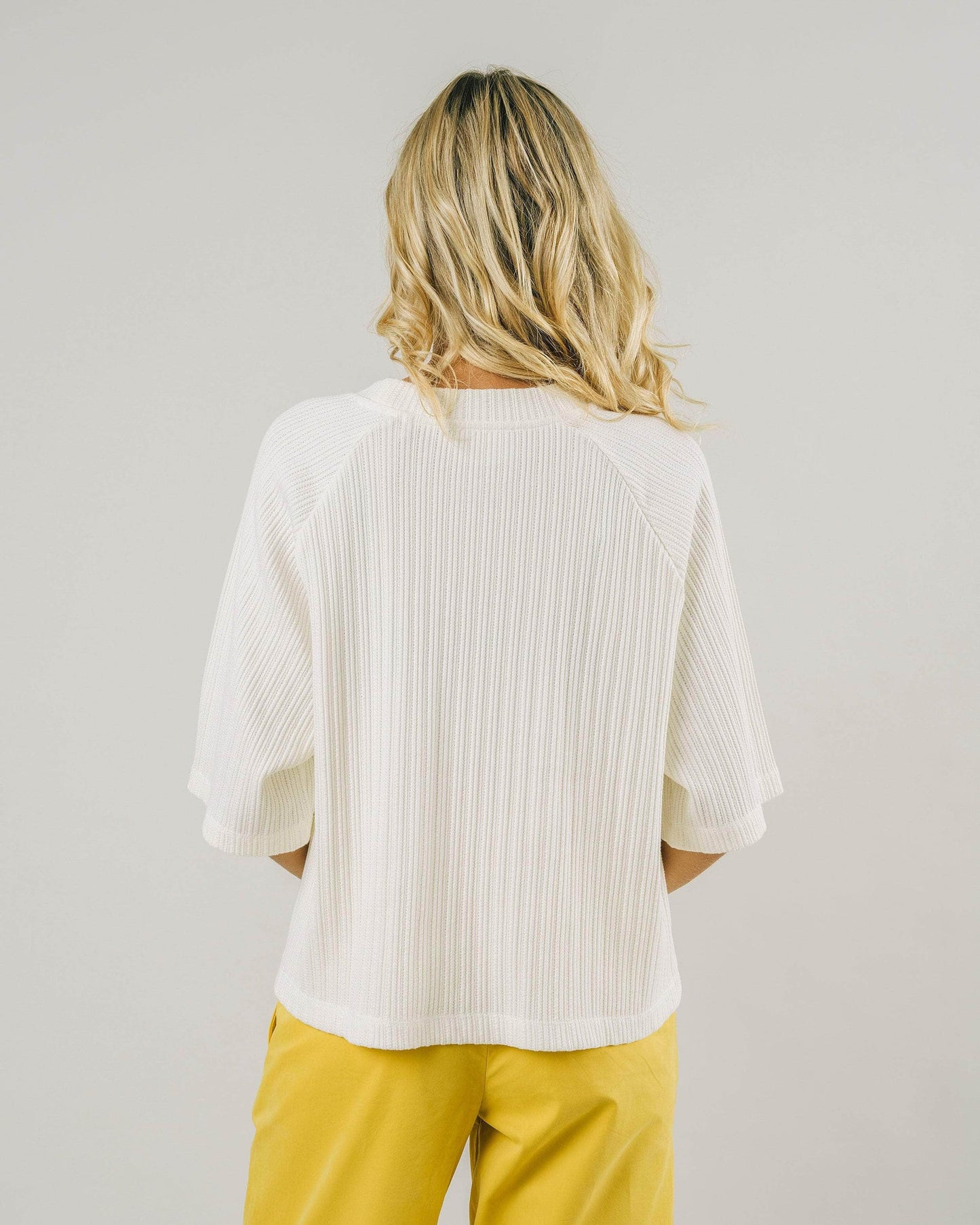 Sweat finblanc manche courte en coton bio - cala half sleeve sweatshirt white