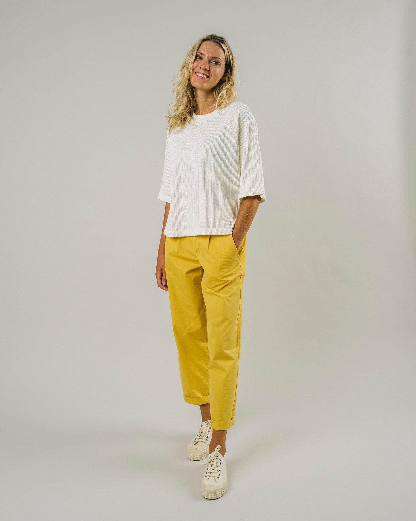 Sweat finblanc manche courte en coton bio - cala half sleeve sweatshirt white