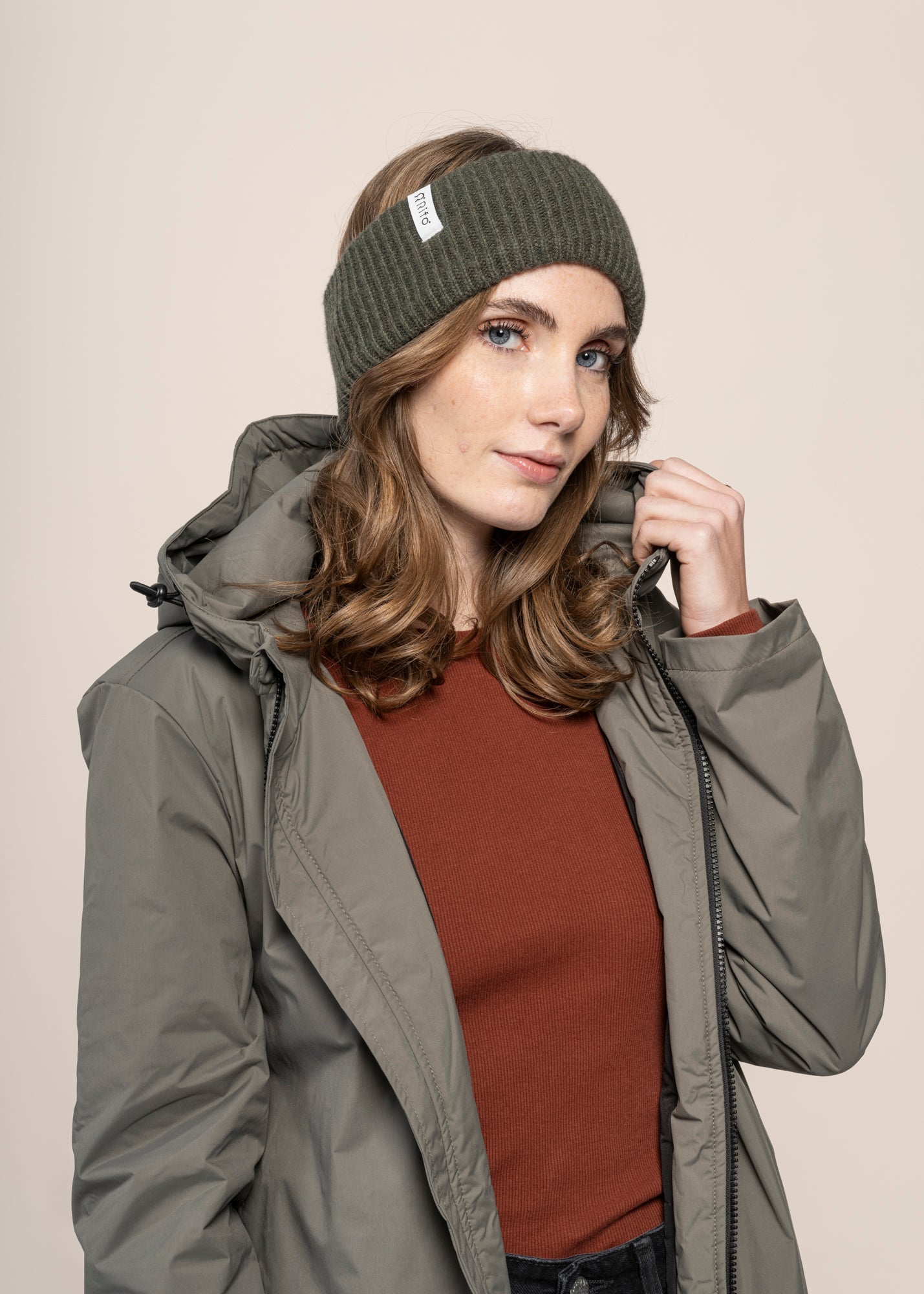 Parka longue en nylon recyclé | gris "okibax - laurel"