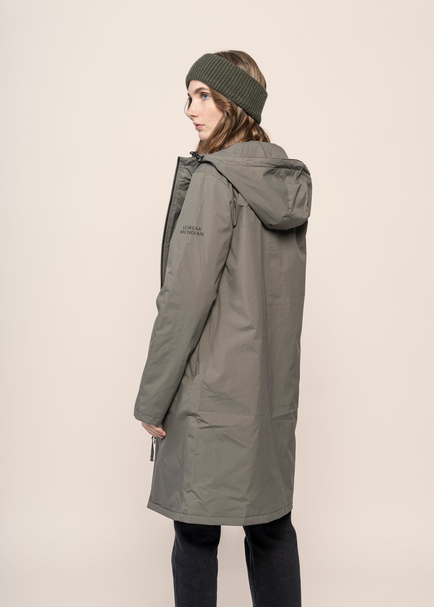 Parka longue en nylon recyclé | gris "okibax - laurel"