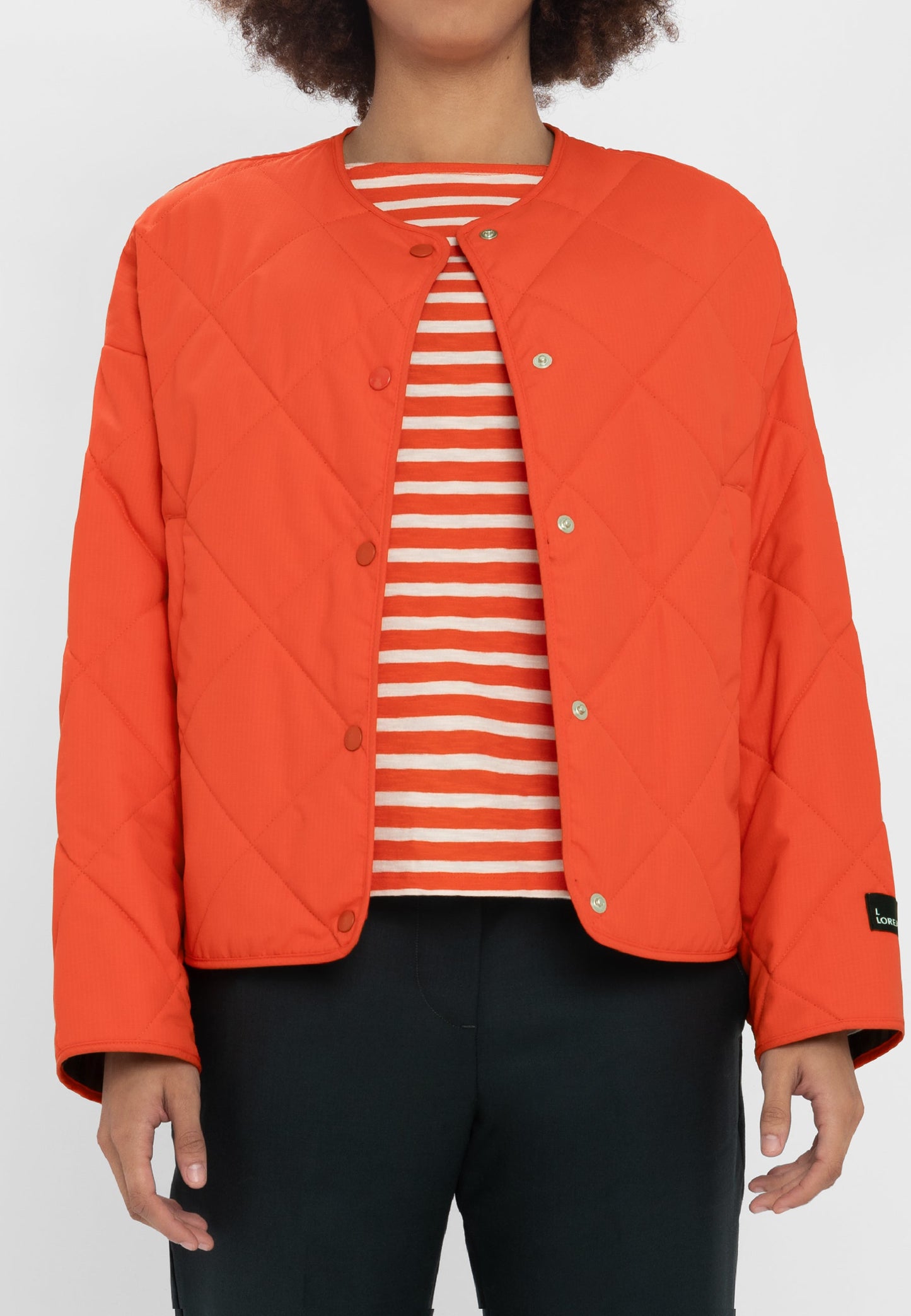 Veste matelassée en matières recyclées | orange "denise"