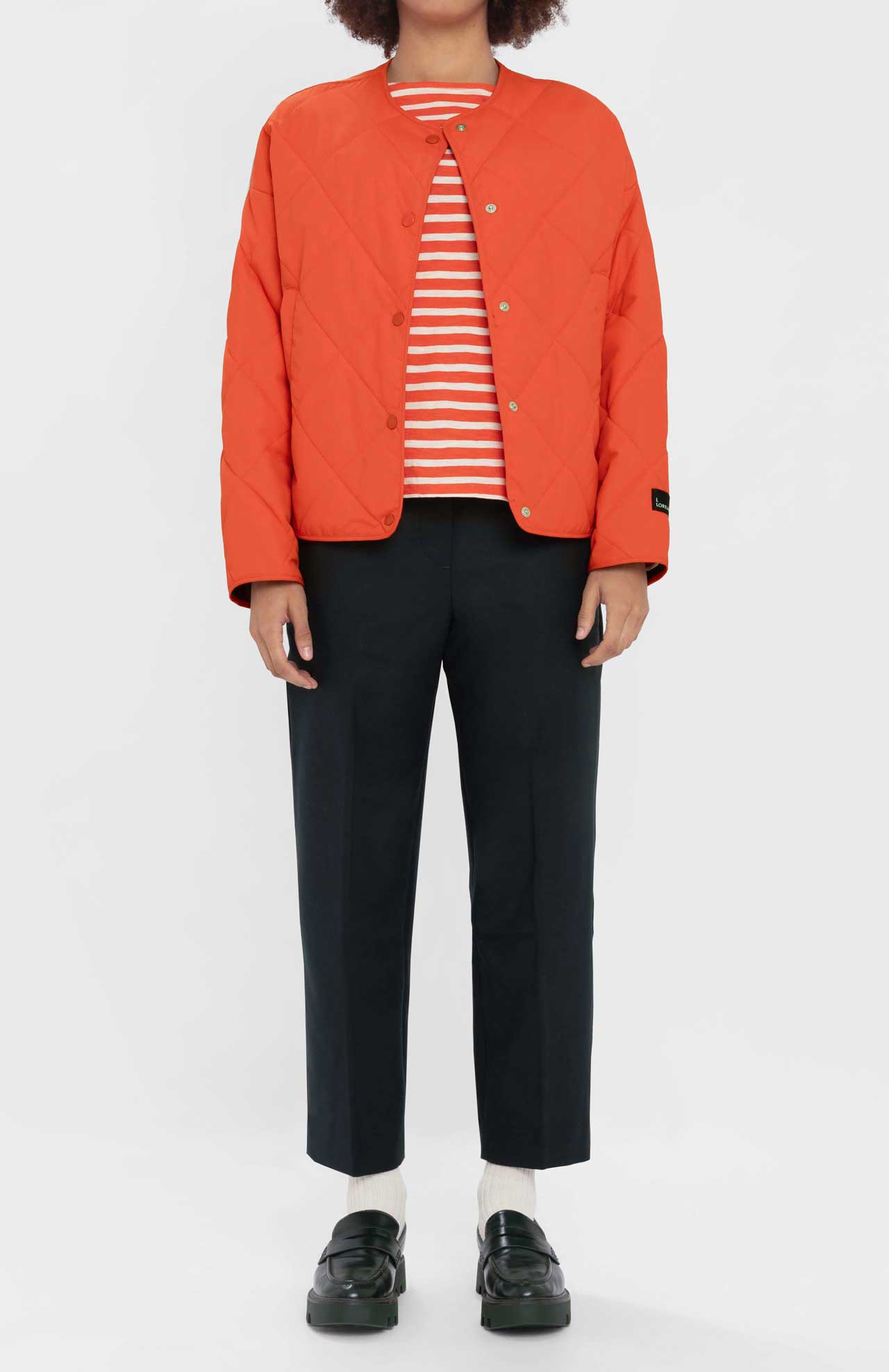 Veste matelassée en matières recyclées | orange "denise"