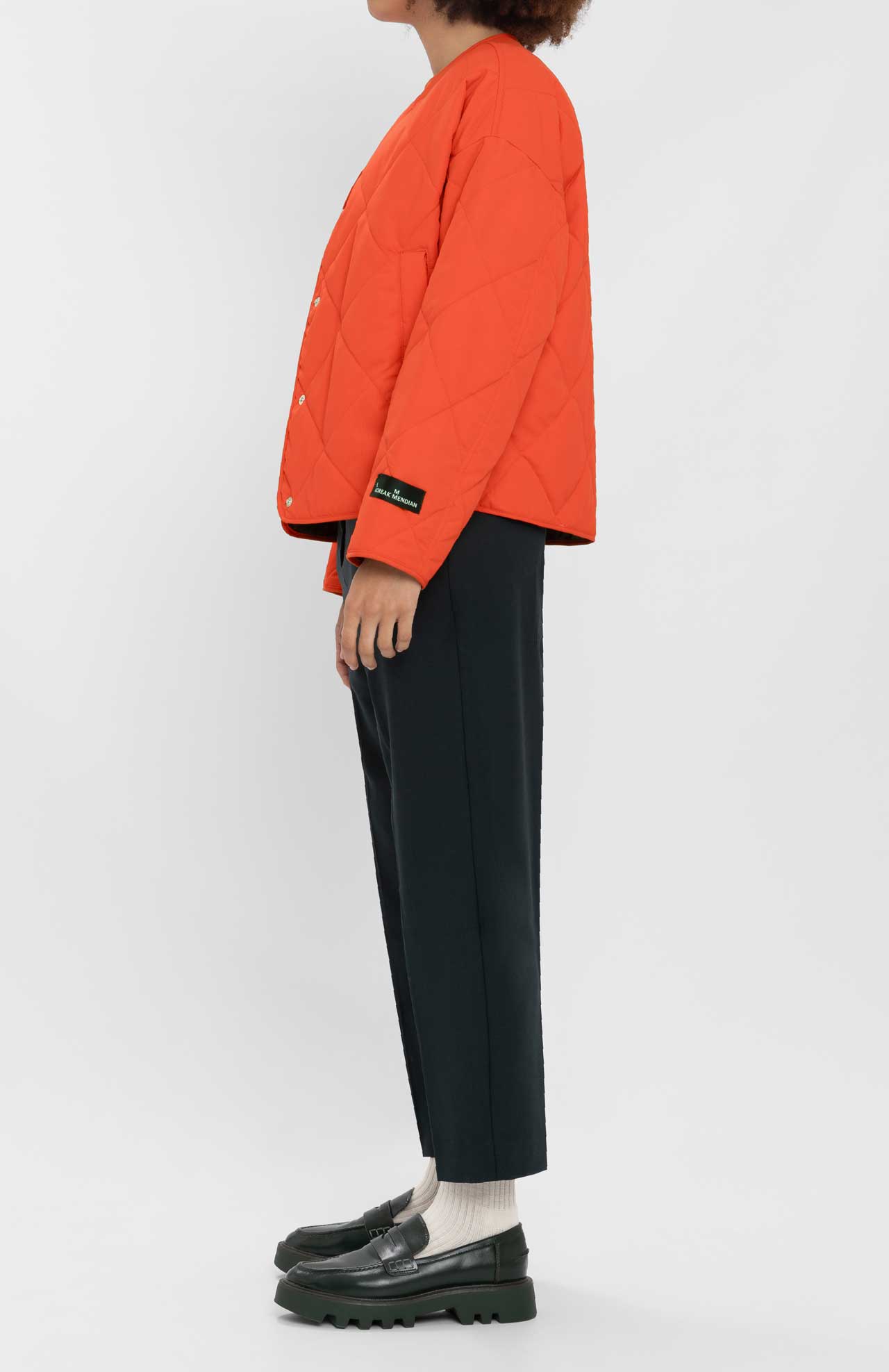 Veste matelassée en matières recyclées | orange "denise"