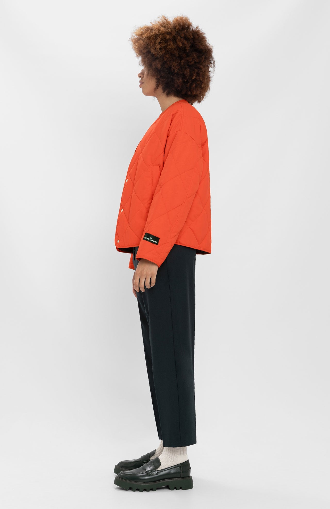 Veste matelassée en matières recyclées | orange "denise"