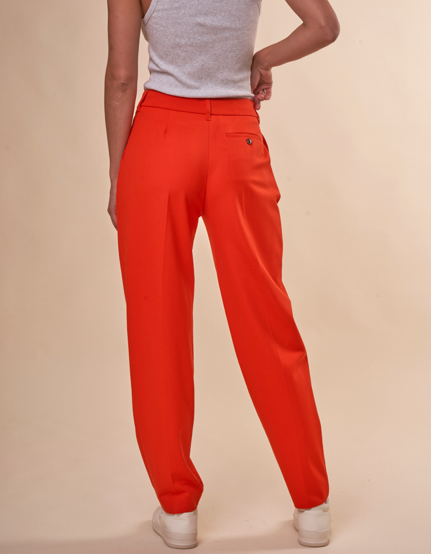 Pantalon ample en recyclé et ecovero | Orange "meme trousers orange"