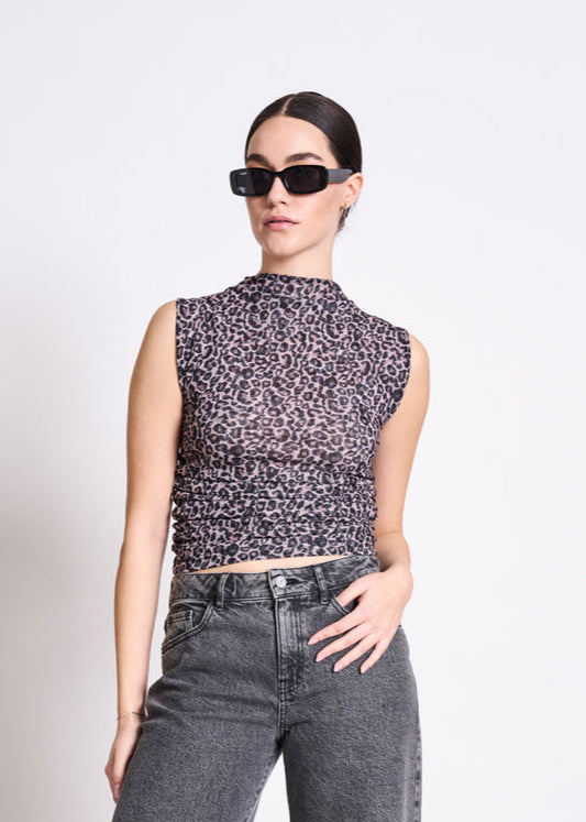Top en matière recyclée | multicolore "laguna - leo print"