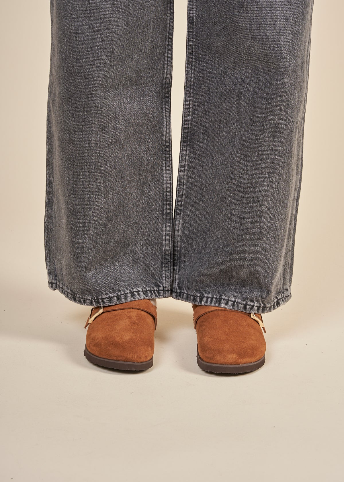 Sabots en croûte de velours certifié | Camel "izar velour camel"