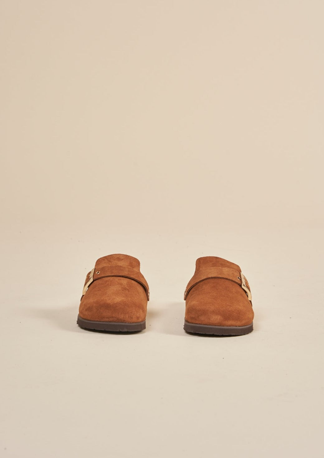 Sabots en croûte de velours certifié | Camel "izar velour camel"
