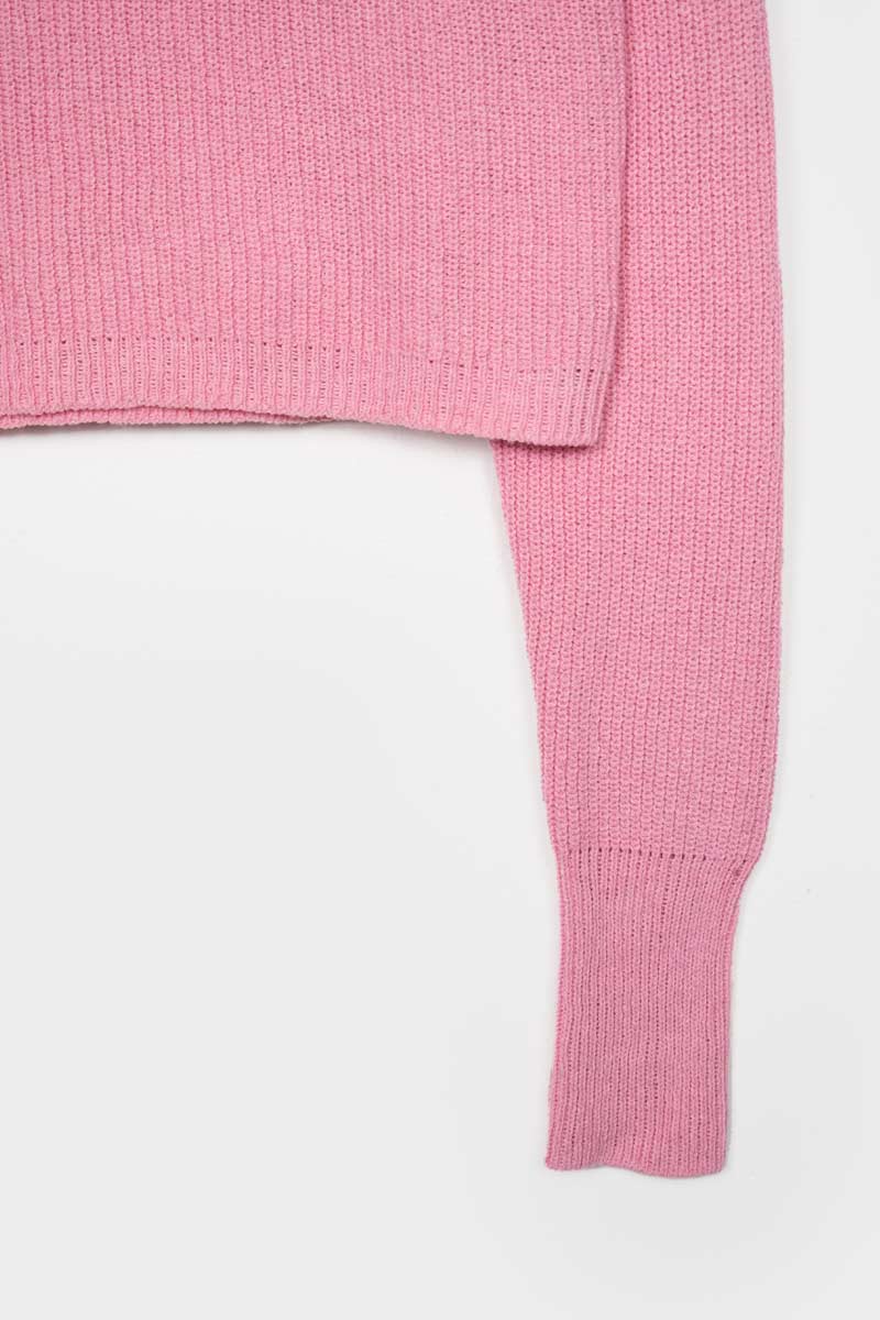 Pull Rifò col chemise en coton recyclé | rose "maglia olivia rosa ciliegio"