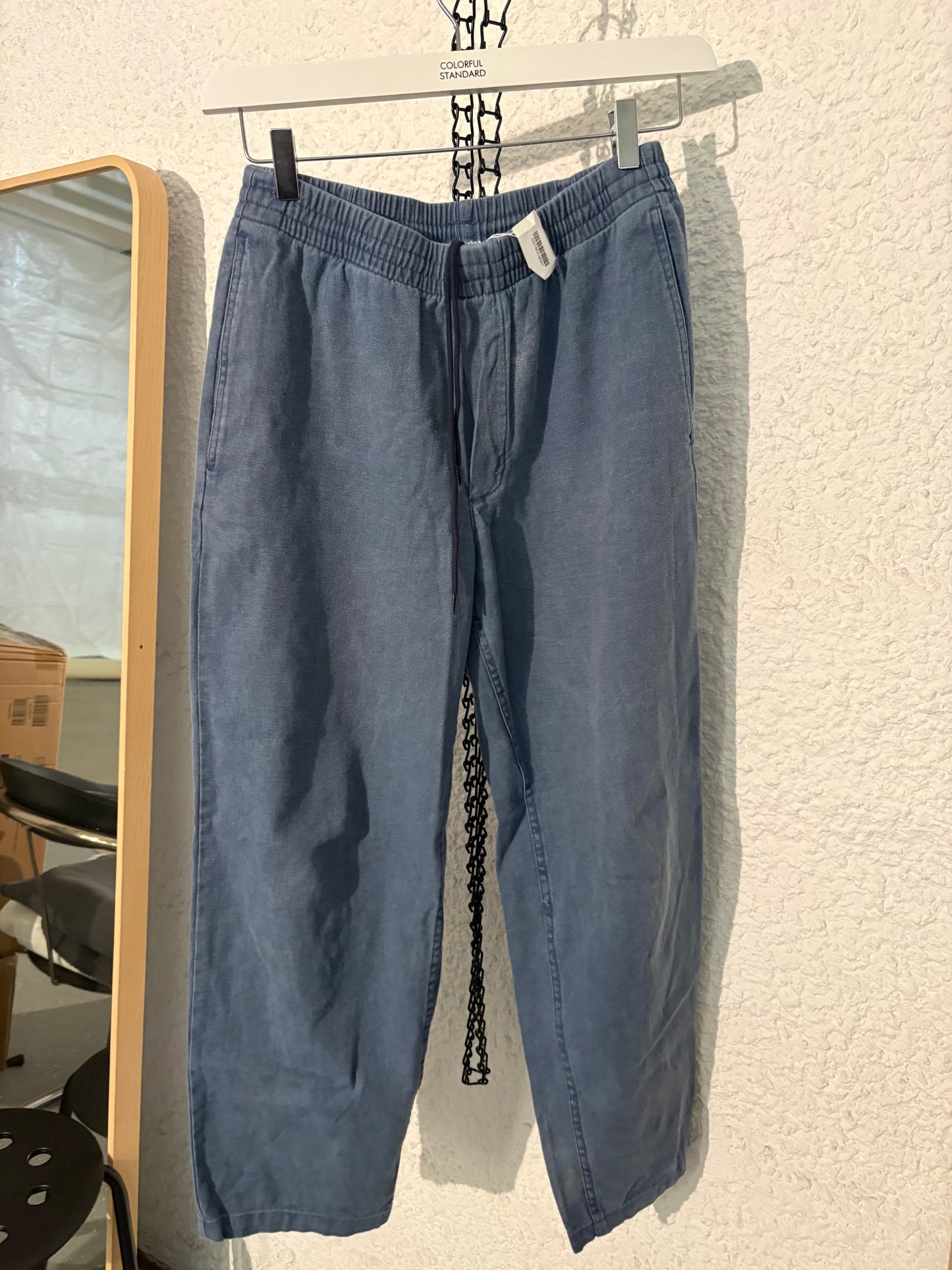 Pantalon large en coton bio | bleu 'denim wide pant recycled cotton - washed denim'