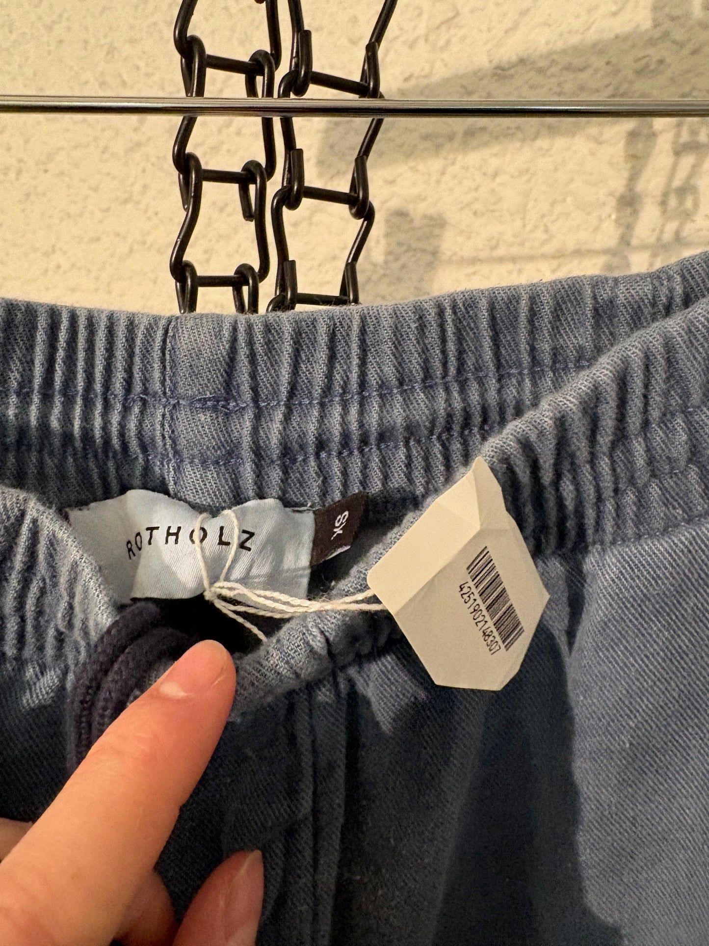 Pantalon large en coton bio | bleu 'denim wide pant recycled cotton - washed denim'