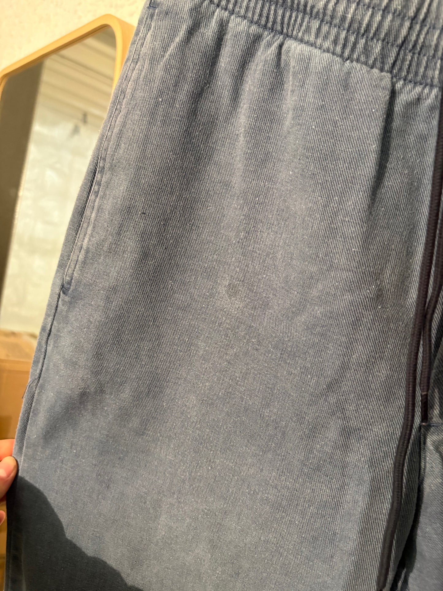 Pantalon large en coton bio | bleu 'denim wide pant recycled cotton - washed denim'