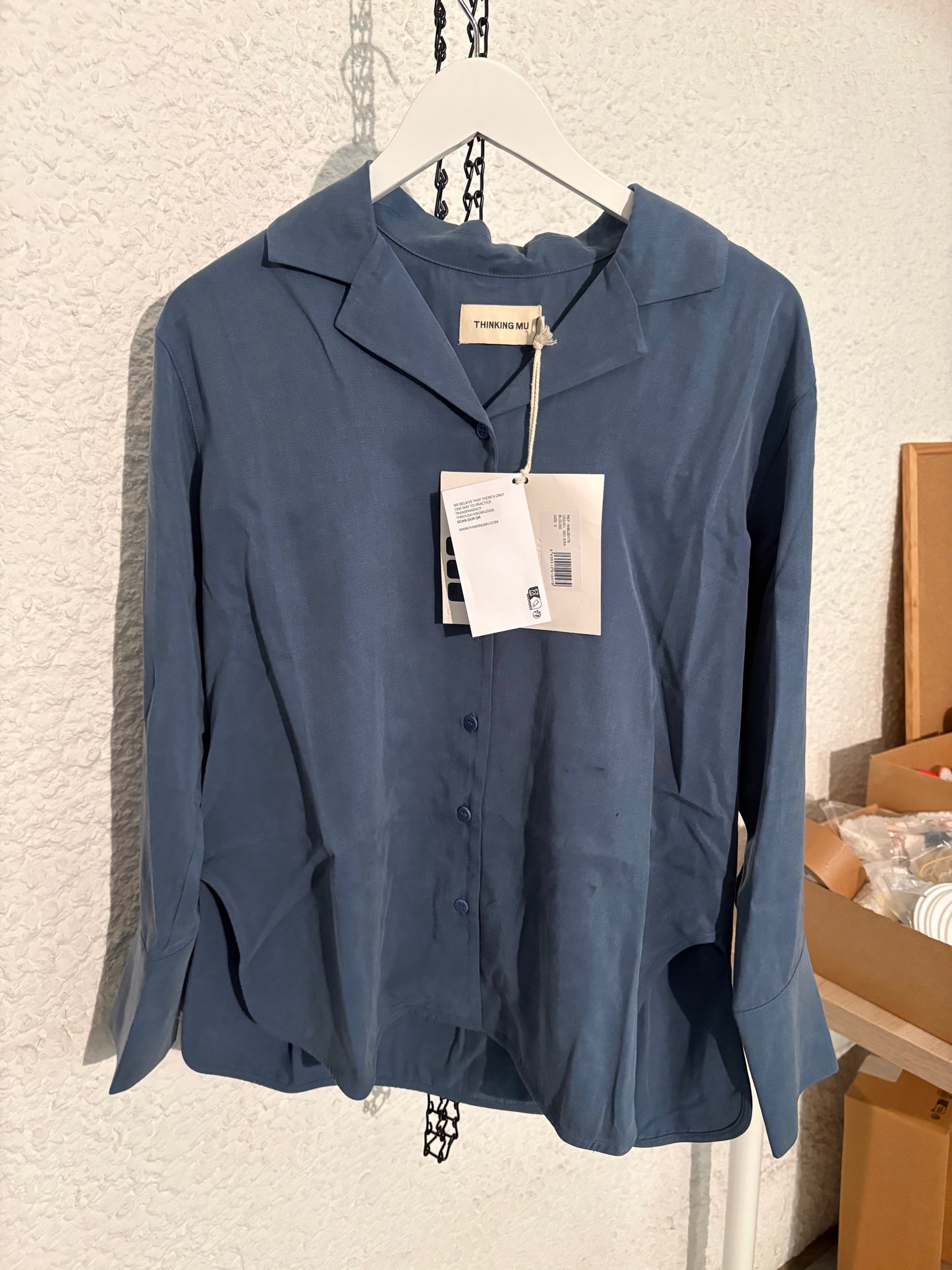 Chemise en tencel | bleu 'sea sira blouse - blu'