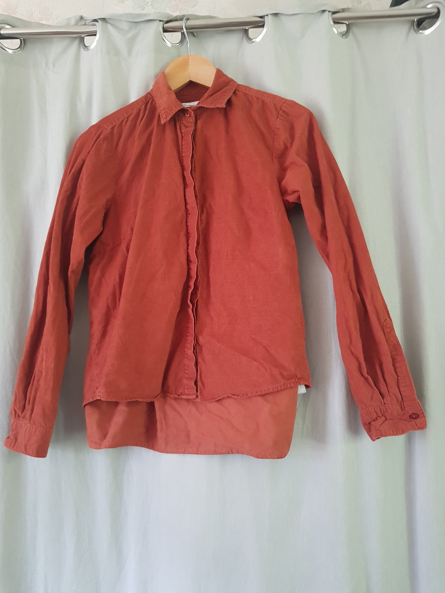 Chemise rouille velours fin en coton bio - JACINTA