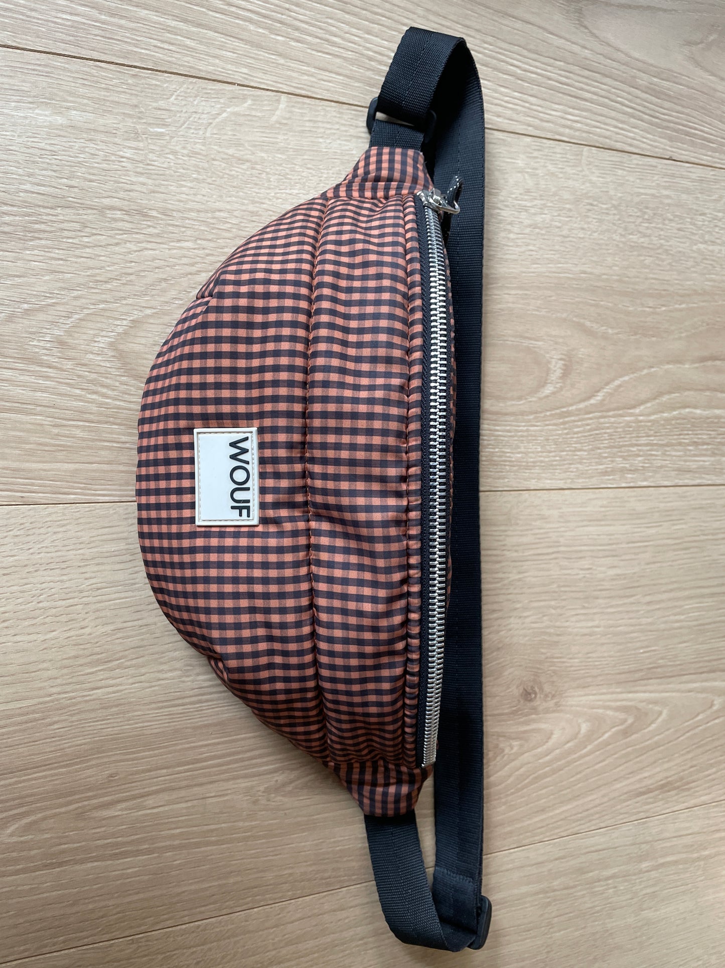 Banane à carreaux matelassée en recyclé | 'camille waistbag'