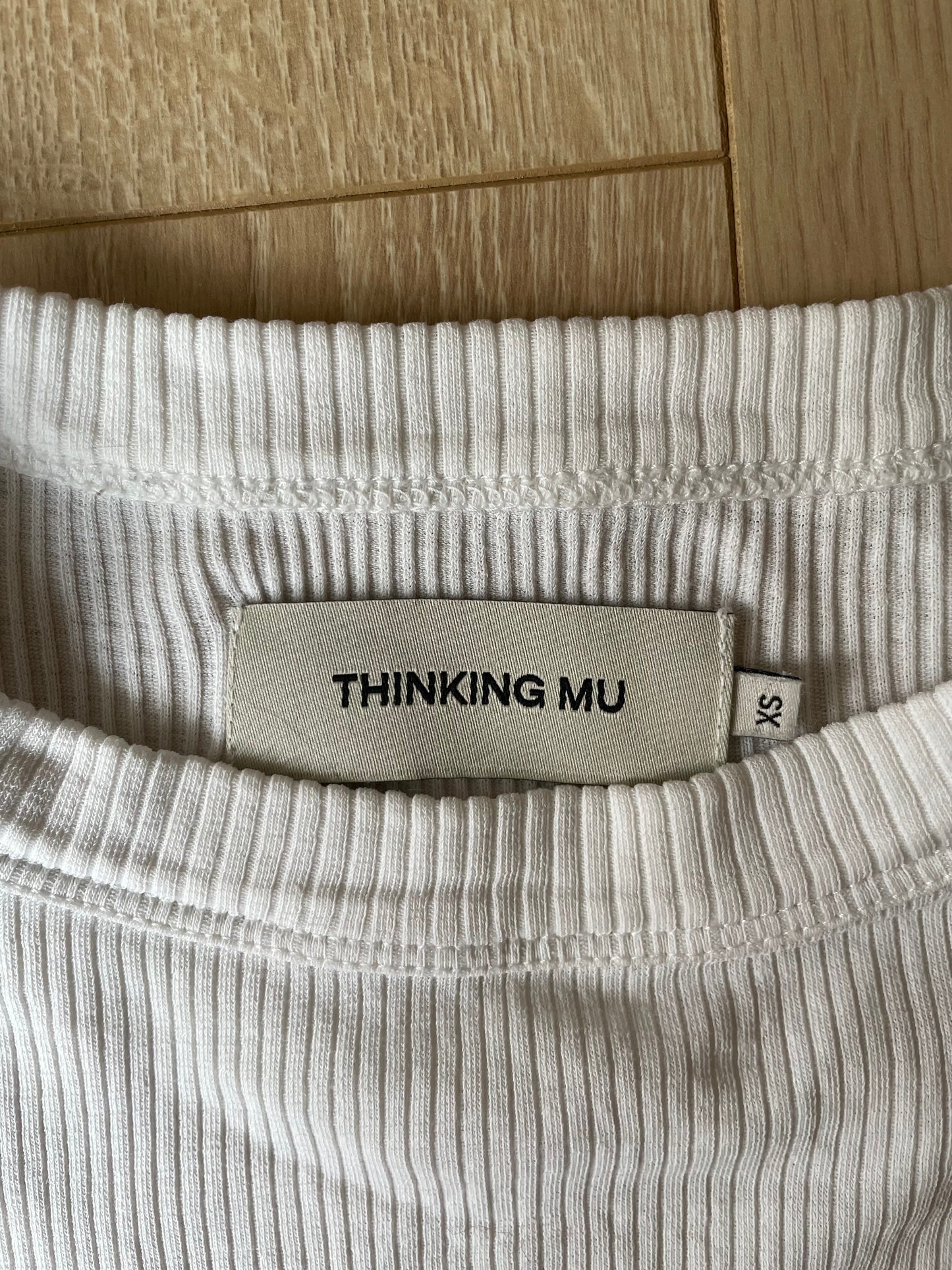 T-shirt côtelé manches courtes en coton bio | blanc 'white dakota rib top'