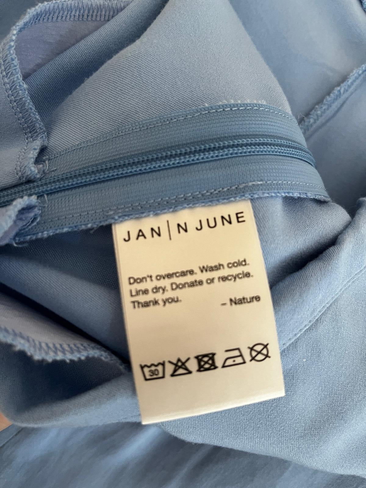Mini-jupe portefeuille en ecovero | Bleu 'filia azure blue'