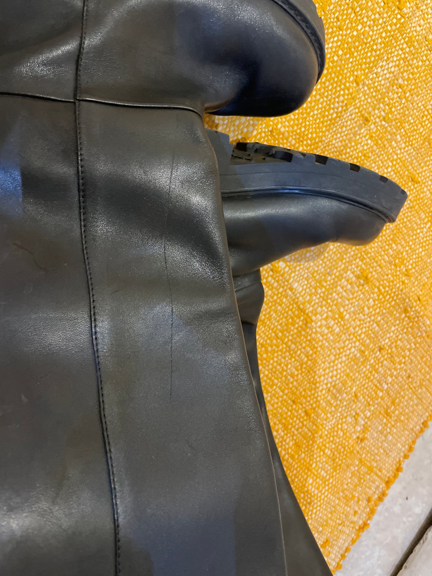 Bottes hautes en cuir certifié | Noir 'kenova black'