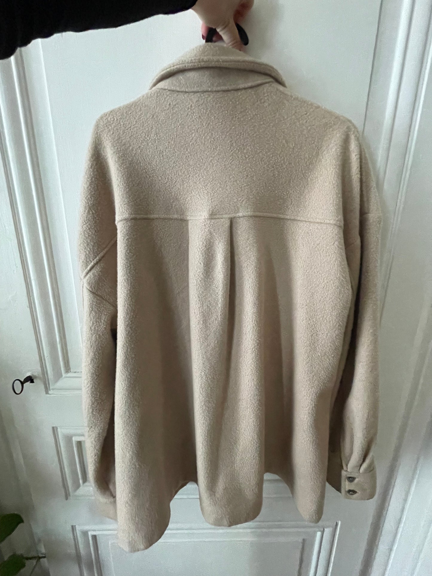 Veste oversize en coton bio | Beige 'arno sand'