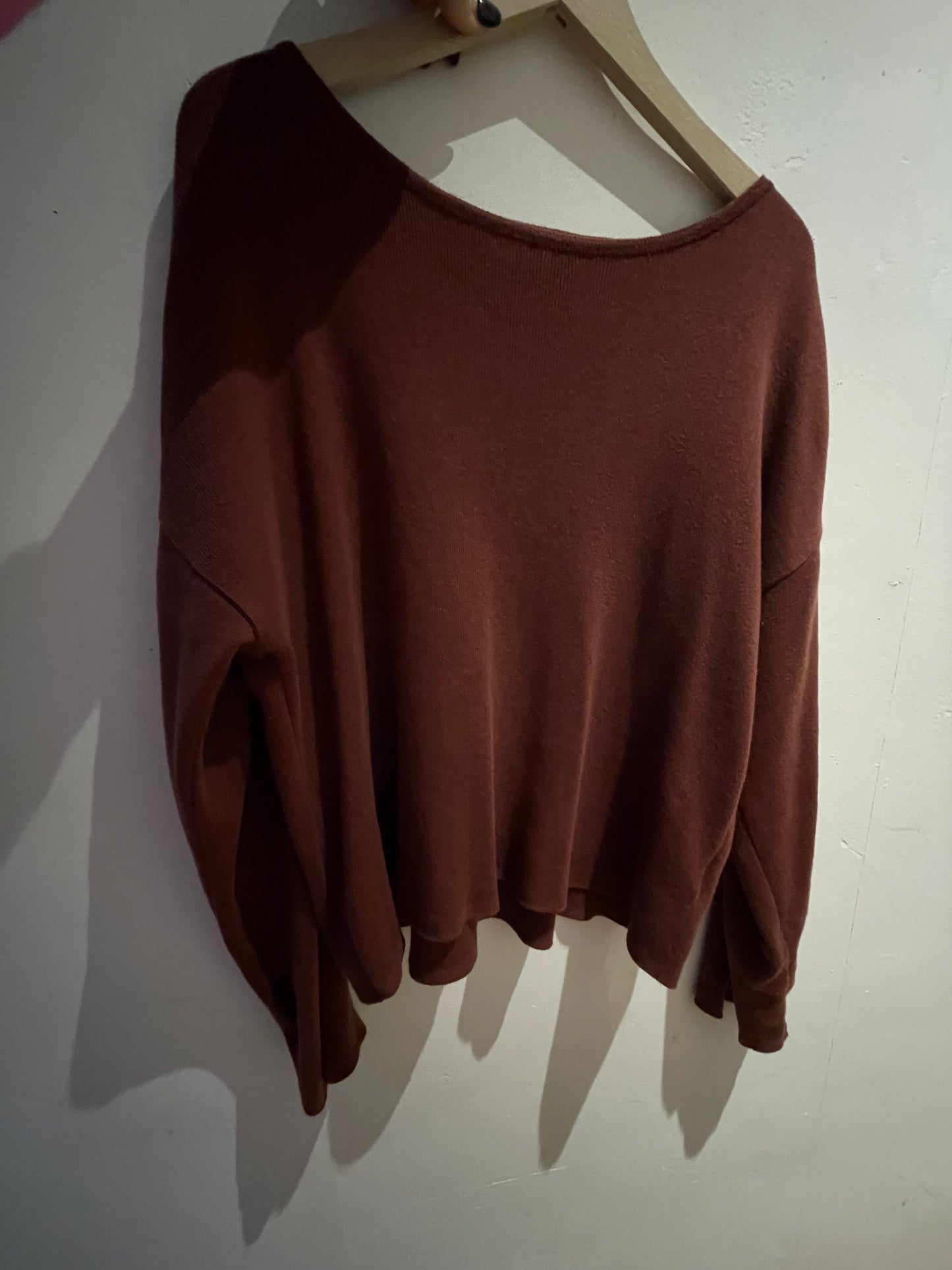 Pull en coton bio | rouge 'williamsburg intense rust'