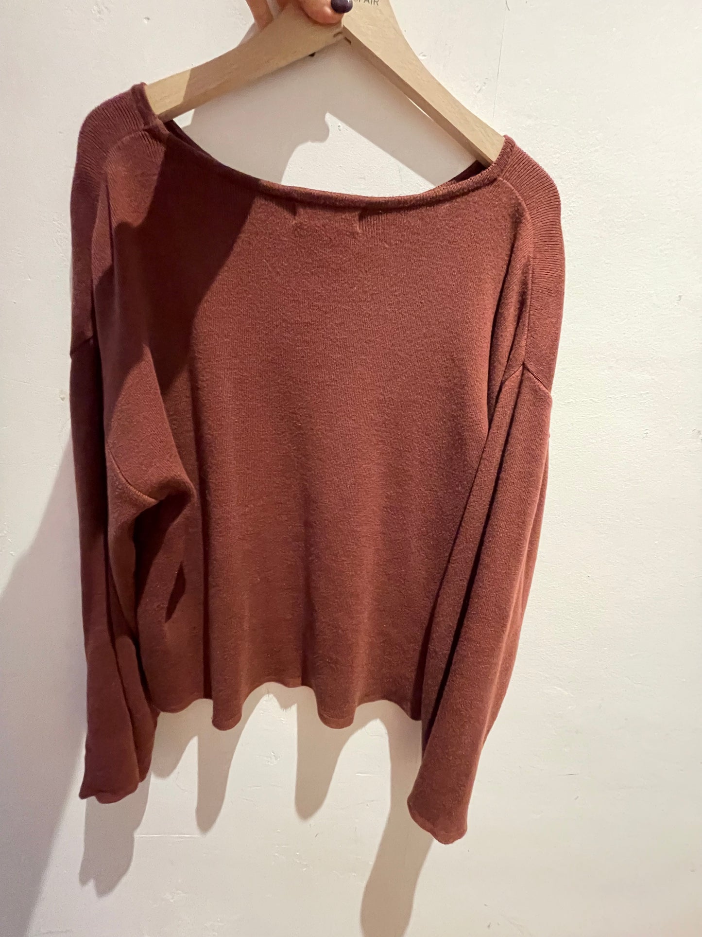 Pull en coton bio | rouge 'williamsburg intense rust'