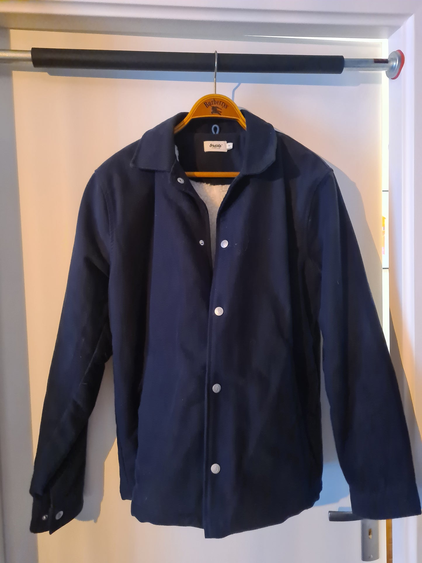 Manteau en coton bio | Marine 'teddy jacket navy'